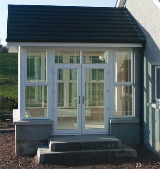 White with chrome deco surround